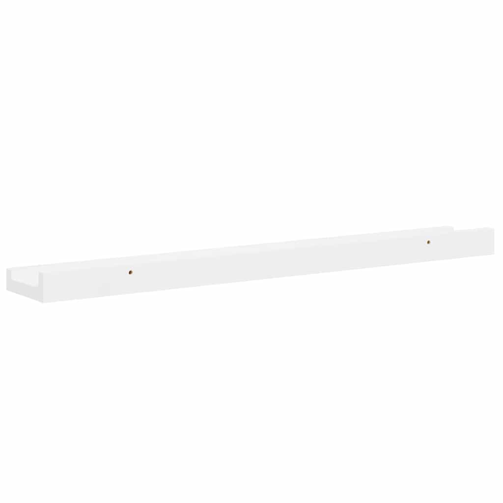 Zidne police 4 kom visoki sjaj bijele 60 x 9 x 3 cm