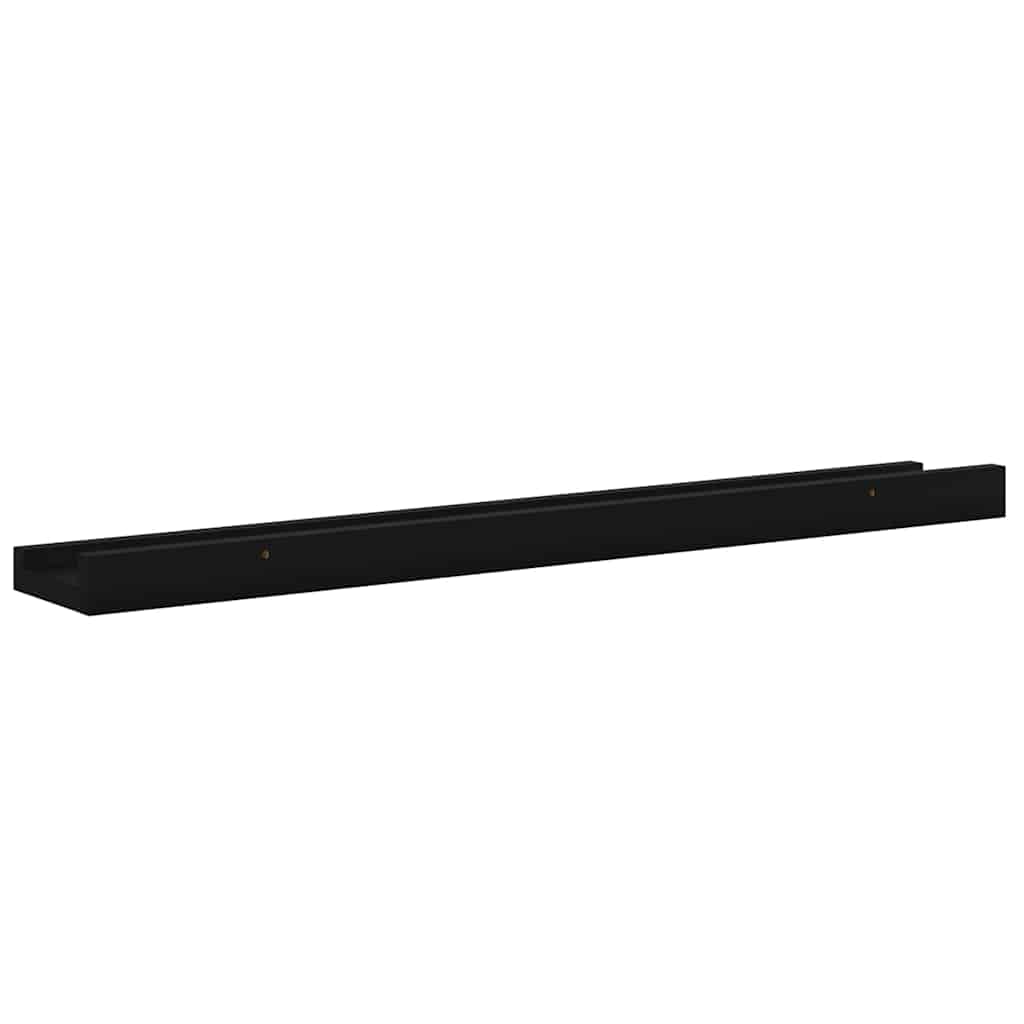 Zidne police 4 kom crne 60 x 9 x 3 cm