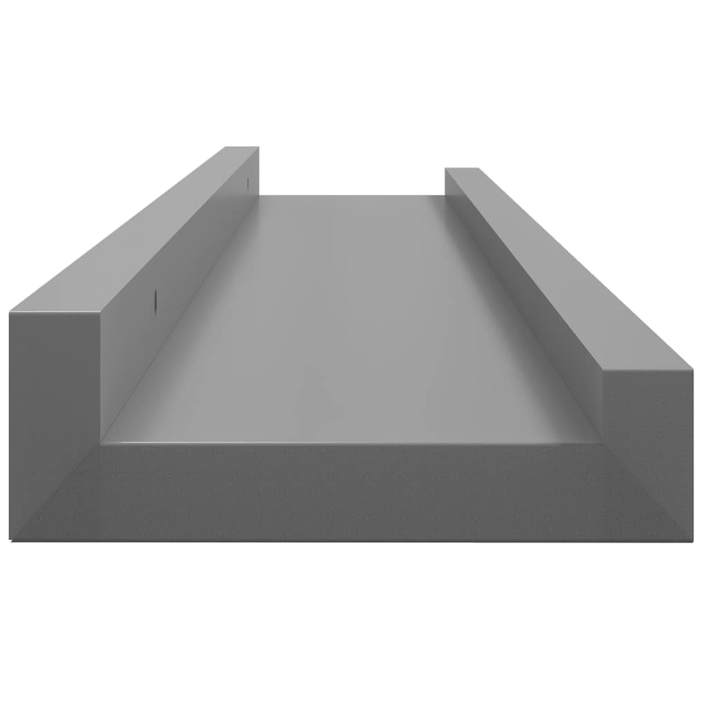 Zidne police 4 kom sive 60 x 9 x 3 cm