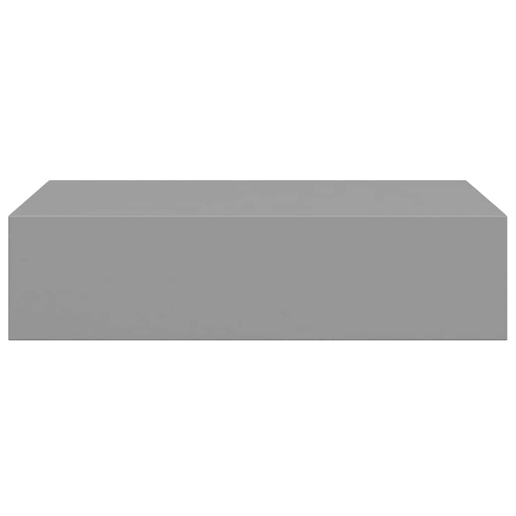 Zidna polica s ladicom siva 40 x 23,5 x 10 cm MDF