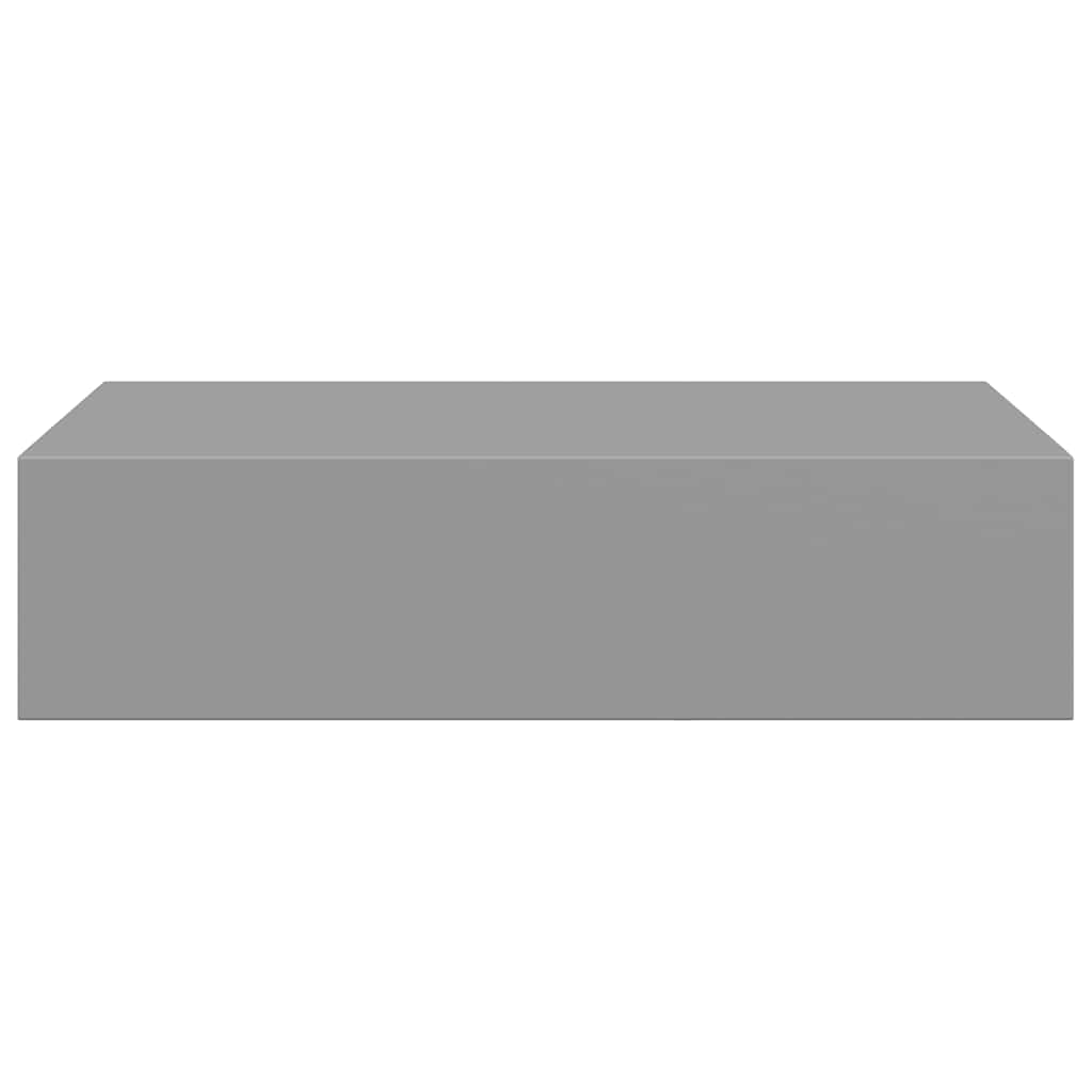 Zidne police s ladicom 2 kom sive 40 x 23,5 x 10 cm MDF