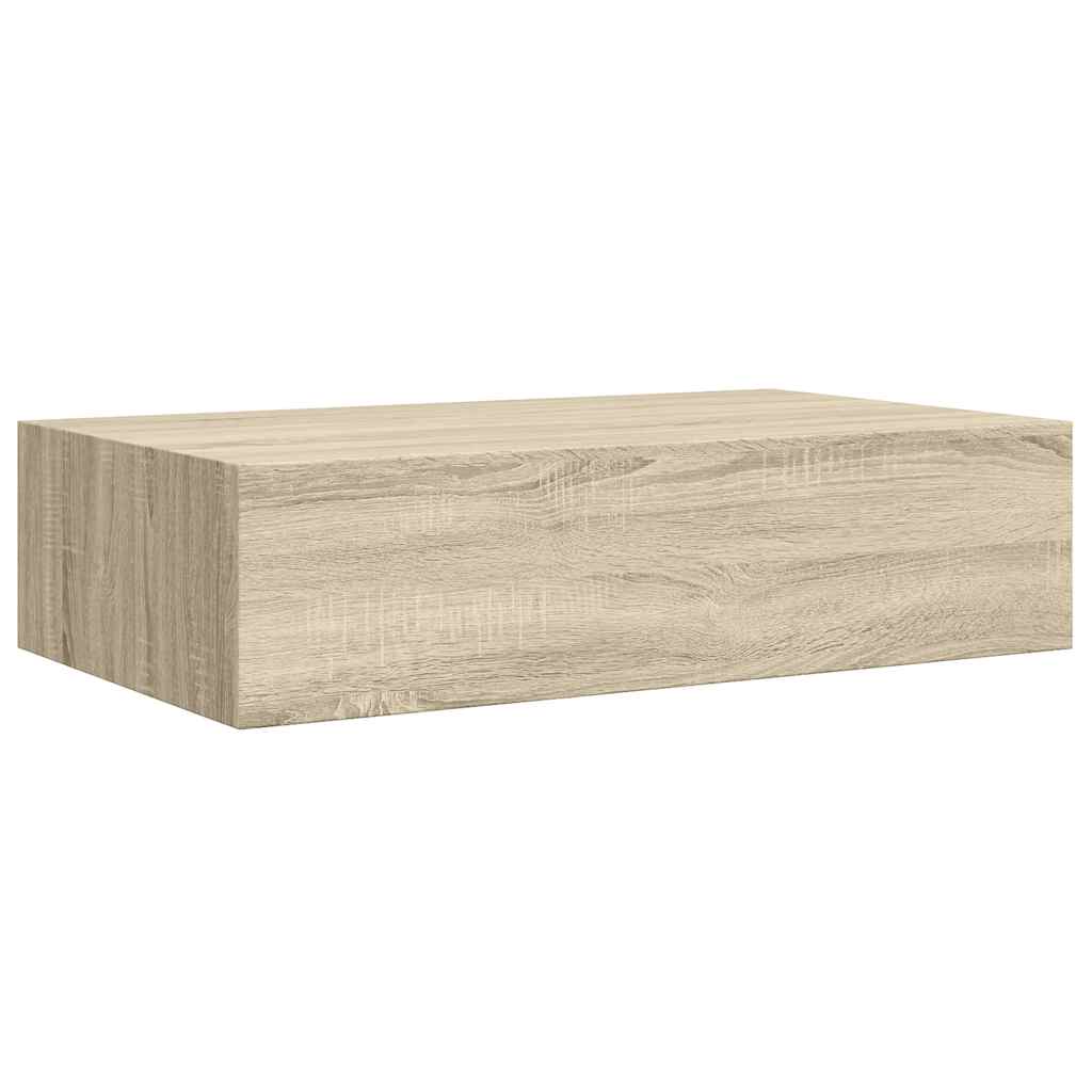 Zidna polica s ladicom boja hrasta 40 x 23,5 x 10 cm MDF