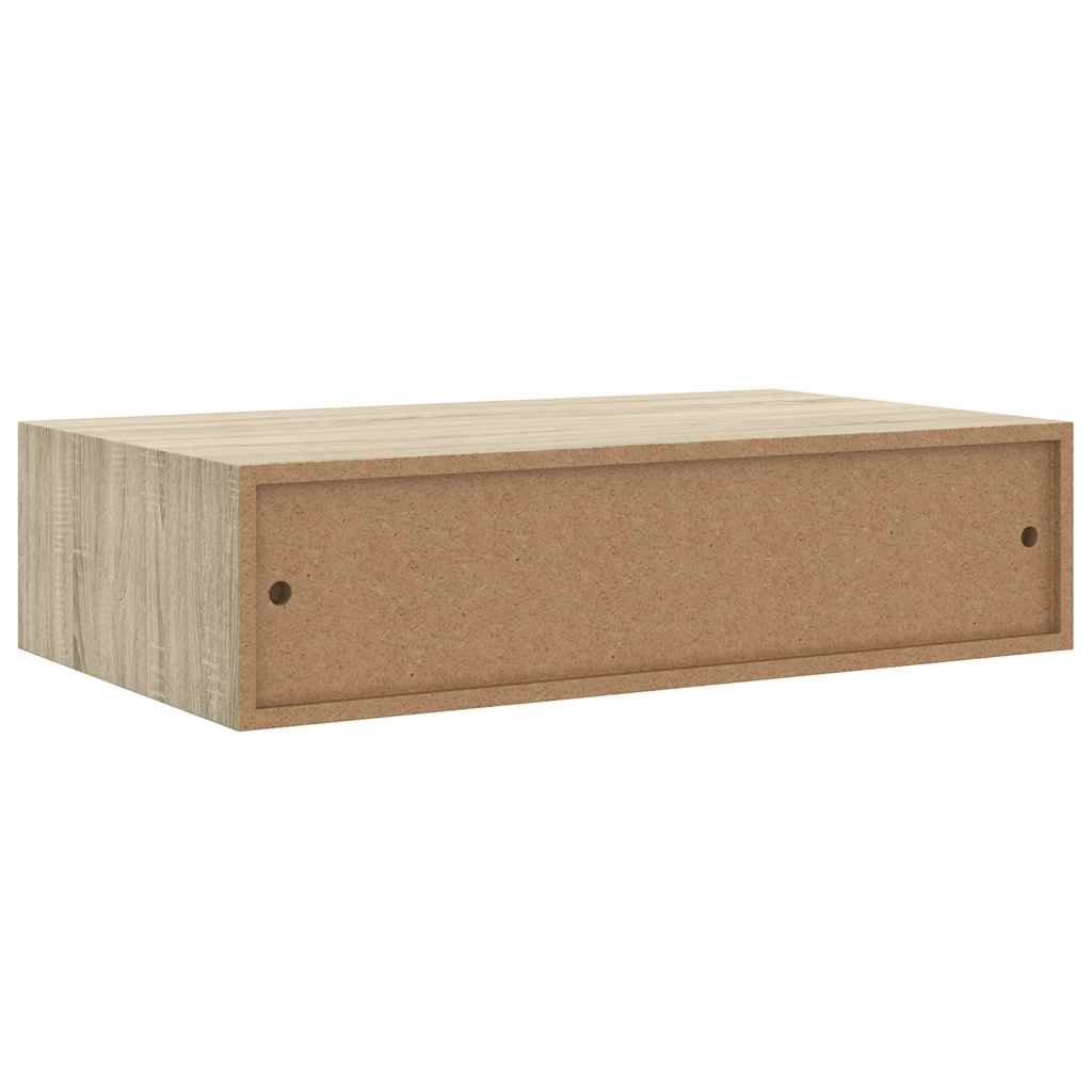 Zidna polica s ladicom boja hrasta 40 x 23,5 x 10 cm MDF