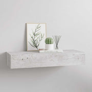 Zidna polica s ladicom siva boja betona 60 x 23,5 x 10 cm MDF