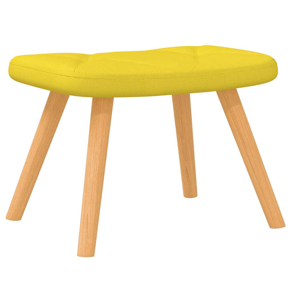 Stolica za ljuljanje s osloncem za noge boja senfa od tkanine