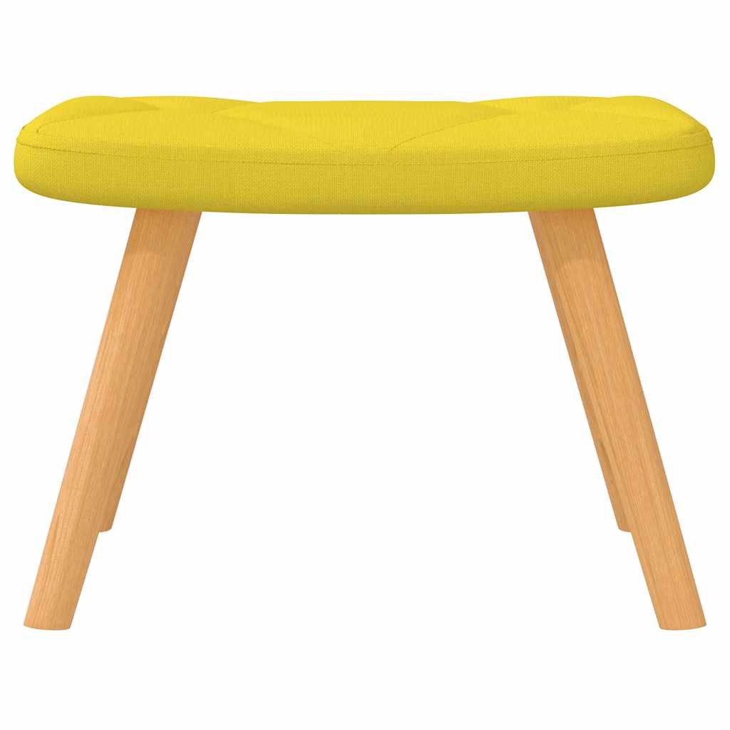 Stolica za ljuljanje s osloncem za noge boja senfa od tkanine