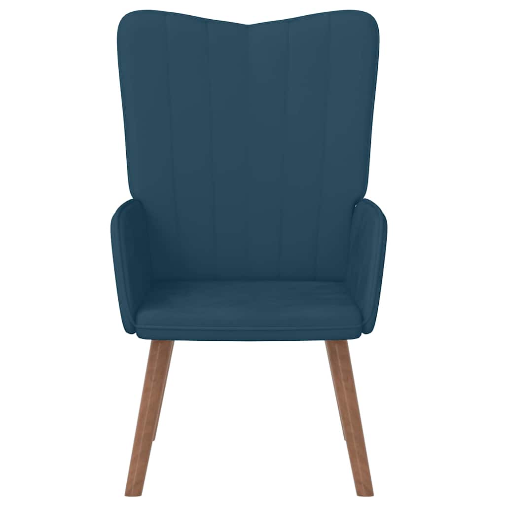 Stolica za opuštanje plava baršunasta