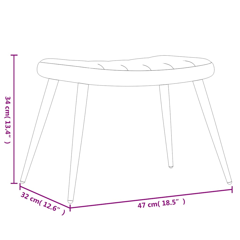 Stolica za opuštanje s osloncem za noge ružičasta baršunasta