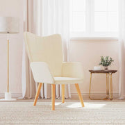 Stolica za opuštanje od tkanine krem