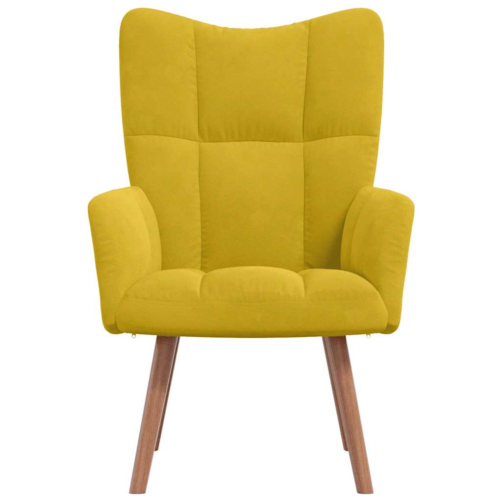 Stolica za opuštanje boja senfa baršunasta