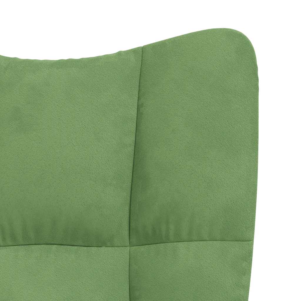 Stolica za opuštanje svjetlozelena baršunasta