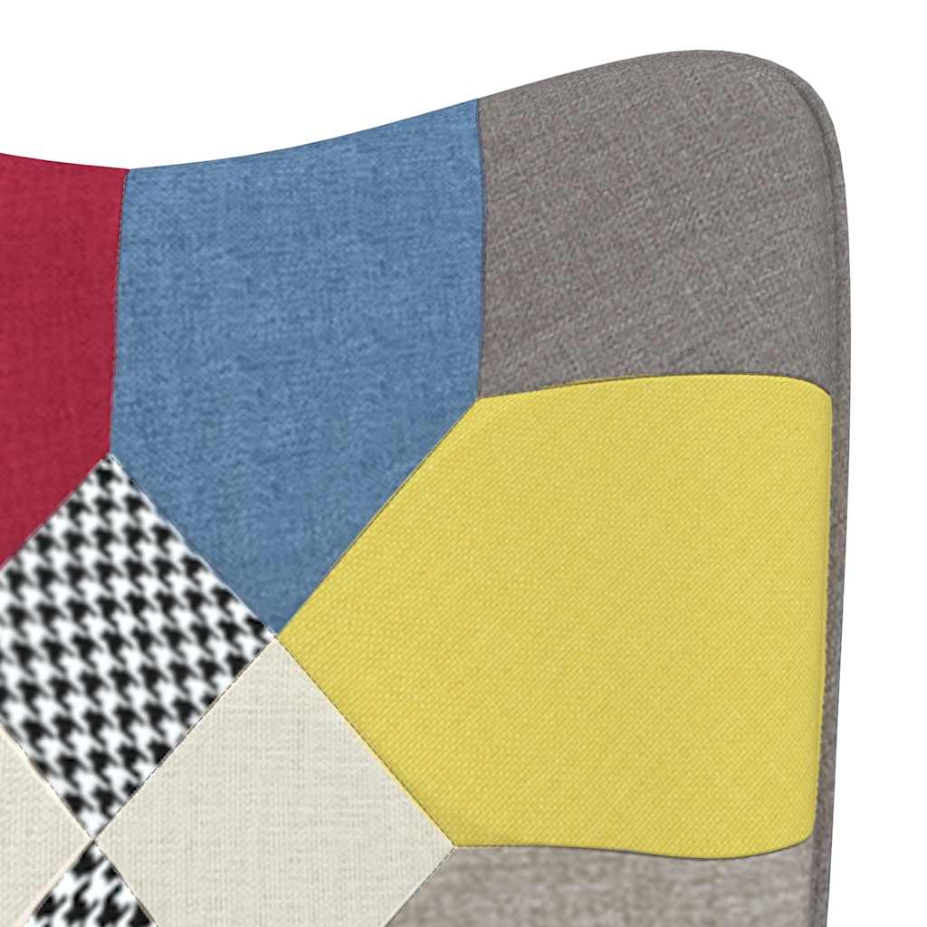 Stolica za opuštanje s osloncem za noge patchwork od tkanine