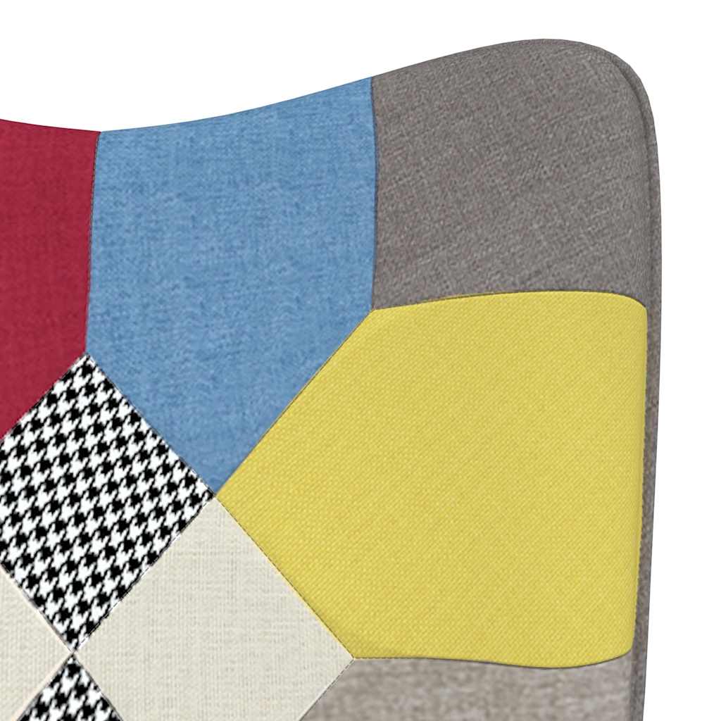 Stolica za opuštanje s osloncem za noge patchwork od tkanine