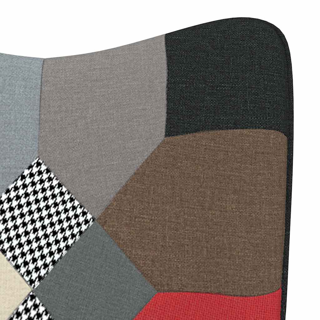 Stolica za opuštanje s osloncem za noge patchwork od tkanine