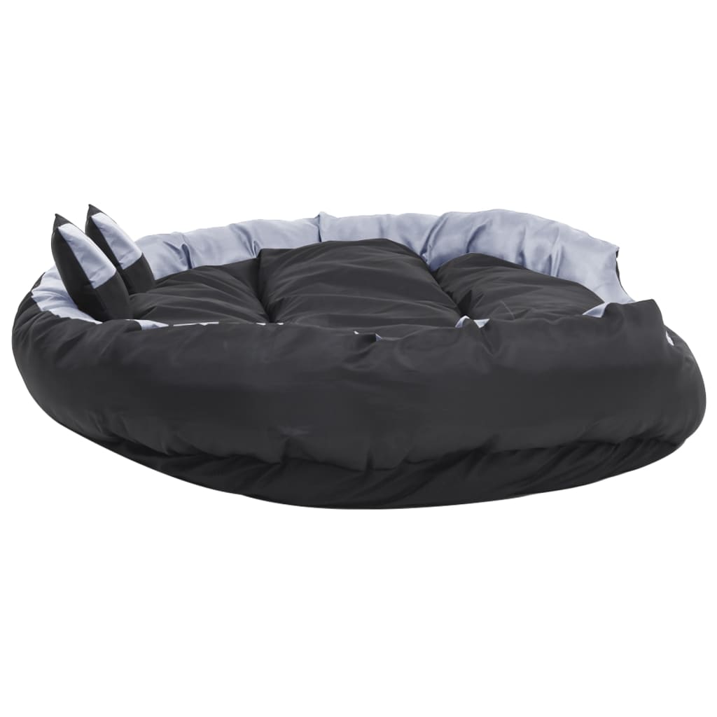Dvostrani perivi jastuk za pse sivo-crni 150 x 120 x 25 cm