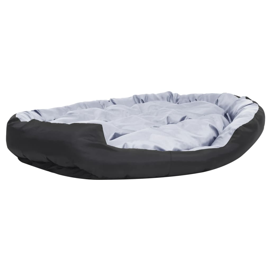 Dvostrani perivi jastuk za pse sivo-crni 150 x 120 x 25 cm