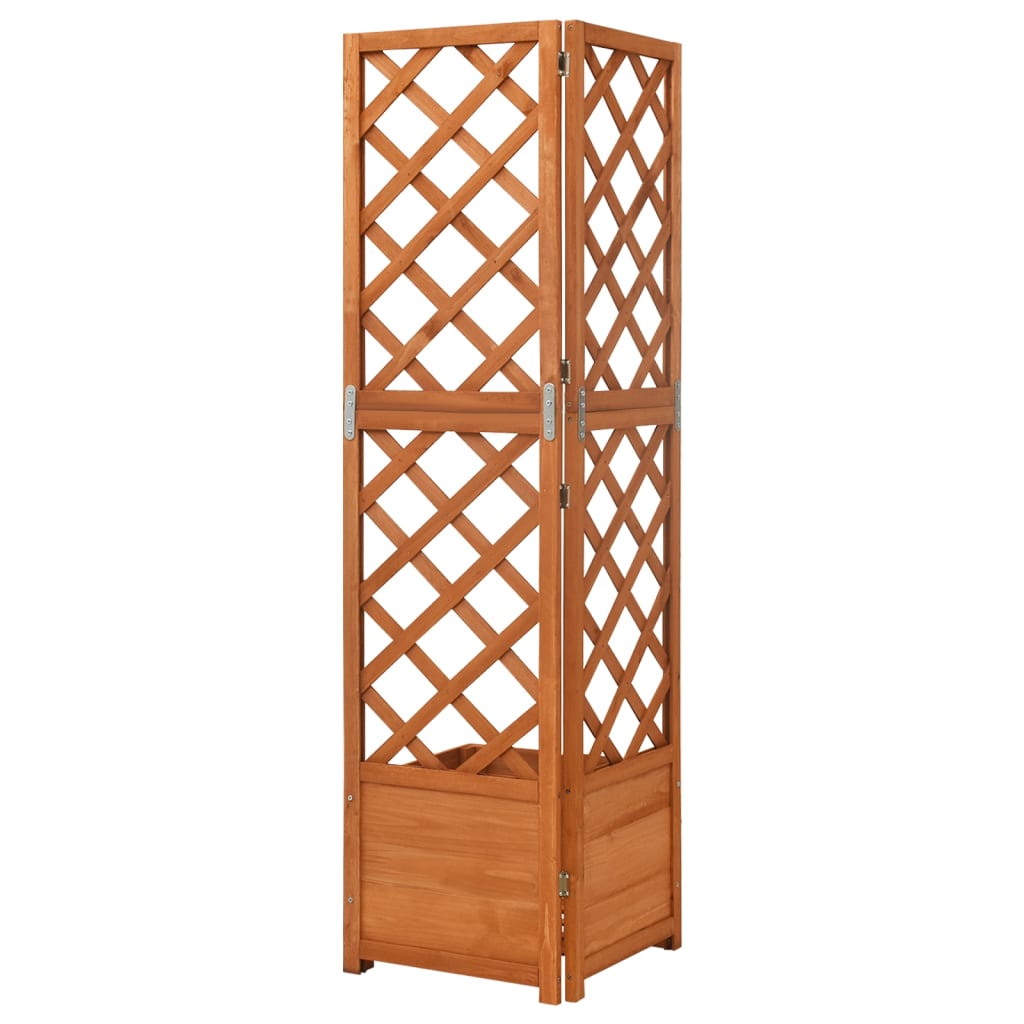 Kutna sadilica s rešetkom 40 x 40 x 150 cm od masivne jelovine