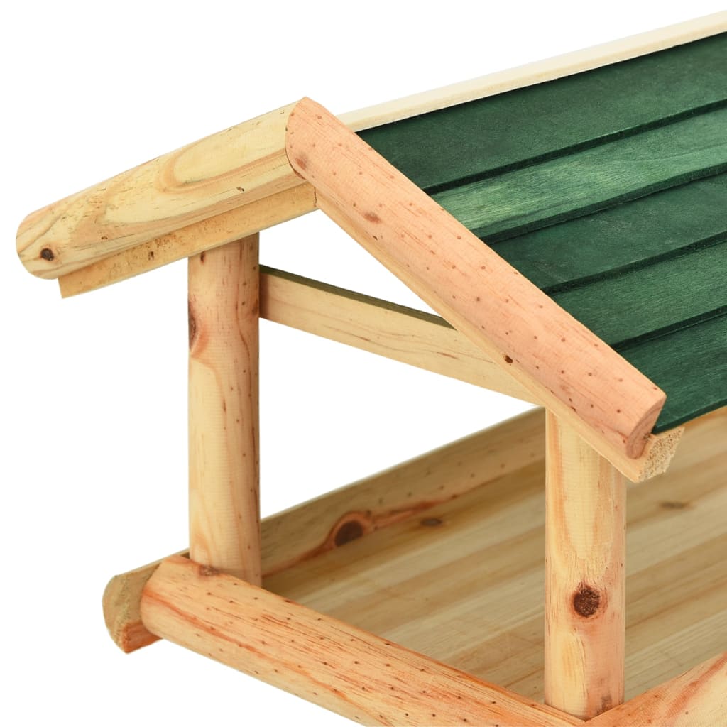 Hranilica za ptice sa stalkom 37x28x100 cm od masivne jelovine