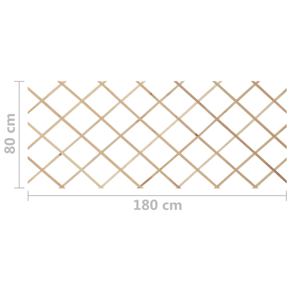 Rešetkaste ograde 5 kom od masivne jelovine 180 x 80 cm