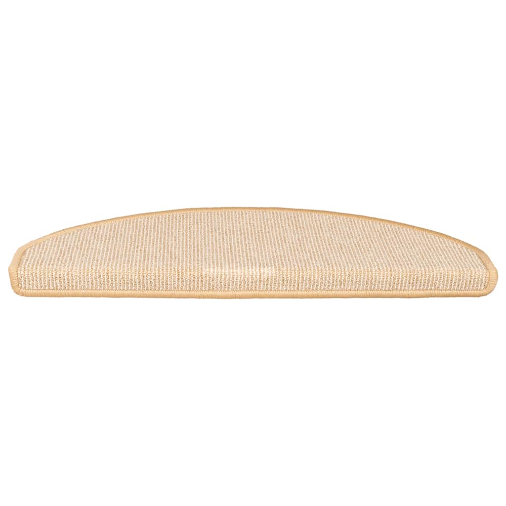 Prostirke za stepenice 15 kom 65x21x4 cm krem poluokrugle velike