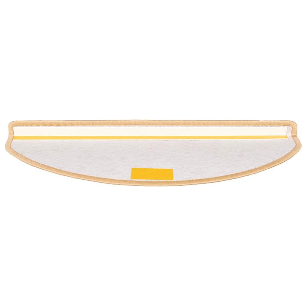 Prostirke za stepenice 15 kom 65x21x4 cm krem poluokrugle velike