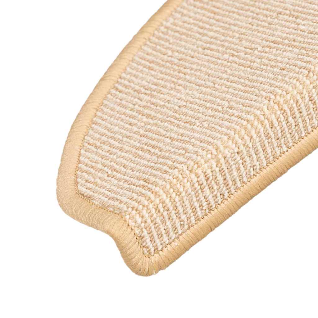 Prostirke za stepenice 15 kom 65x21x4 cm krem poluokrugle velike