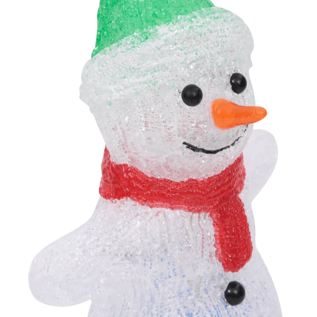 LED božićna akrilna figura snjegovića unutarnja i vanjska 30 cm