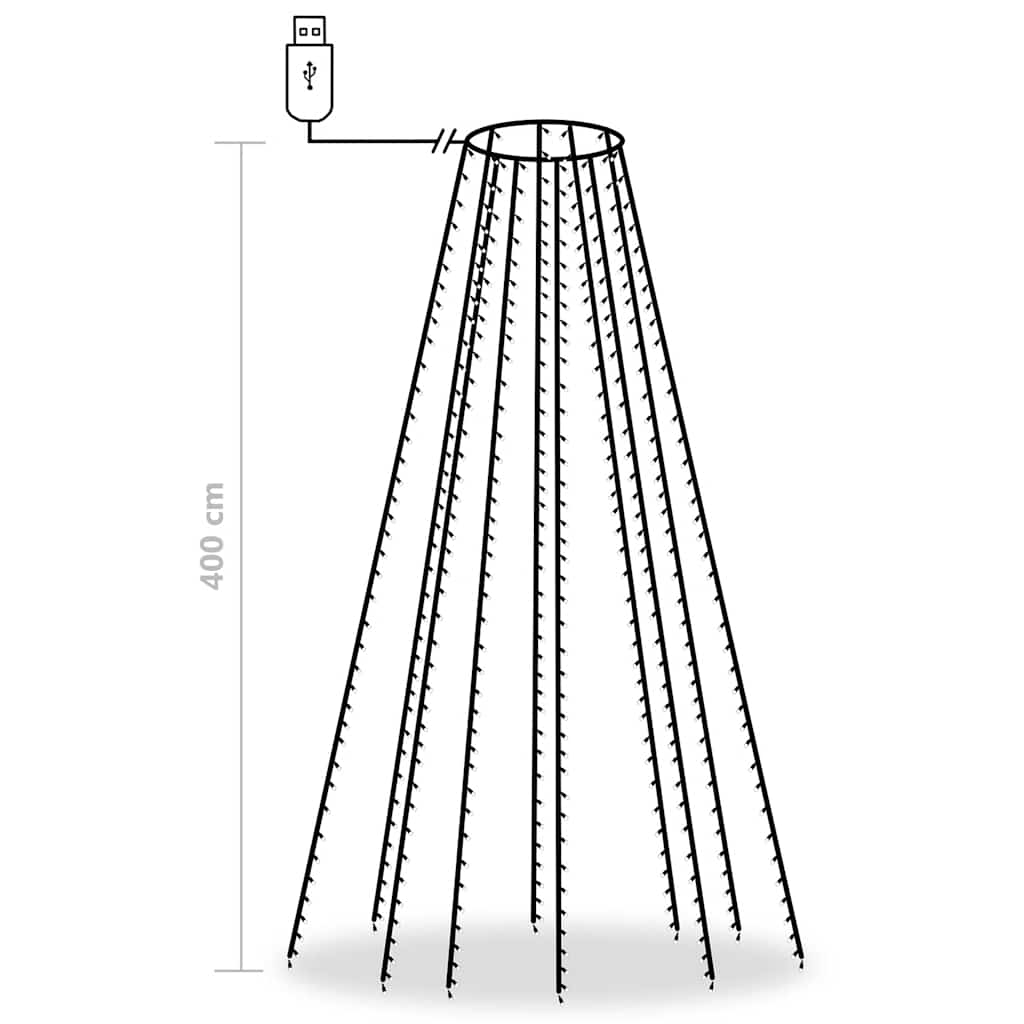Mrežasta svjetla za božićno drvce 400 LED žarulja plava 400 cm
