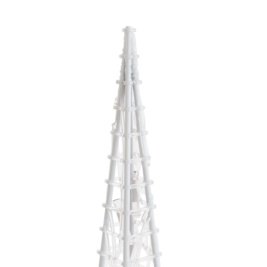 Akrilni ukrasni stožac s LED svjetlima plavi 60 cm