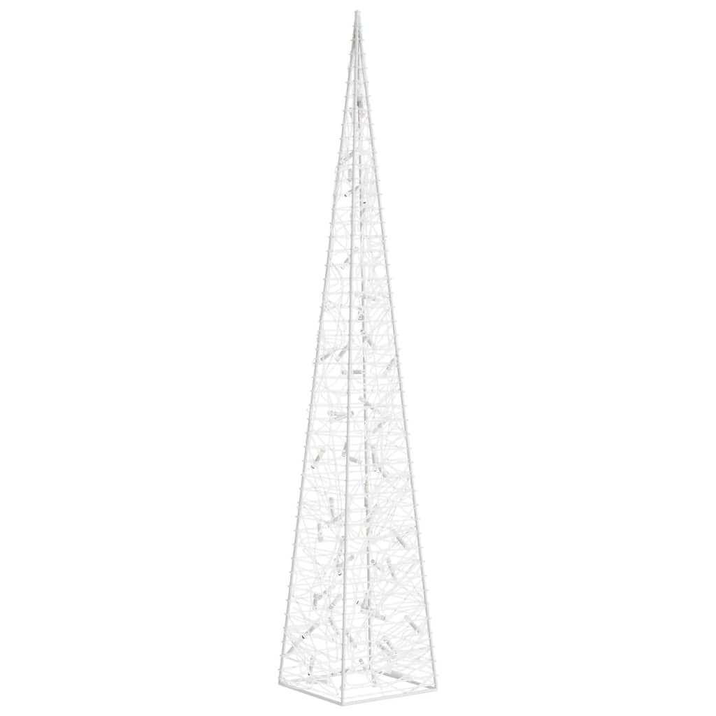 Akrilni ukrasni stožac s LED svjetlima plavi 120 cm