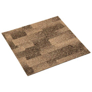 Podni tepih 20 pcs Smeđa 50 x 50 cm PP
