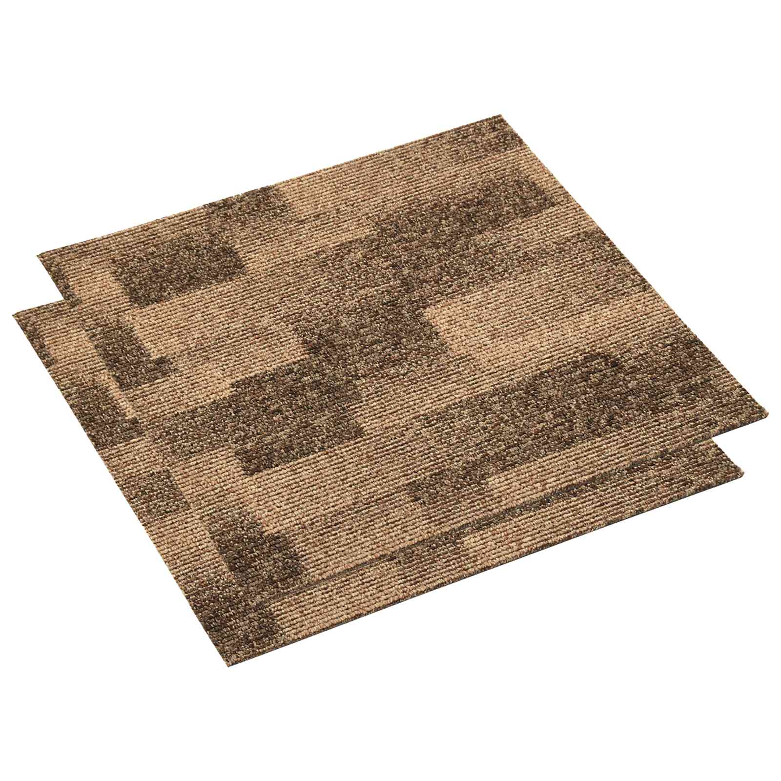 Podni tepih 20 pcs Smeđa 50 x 50 cm PP