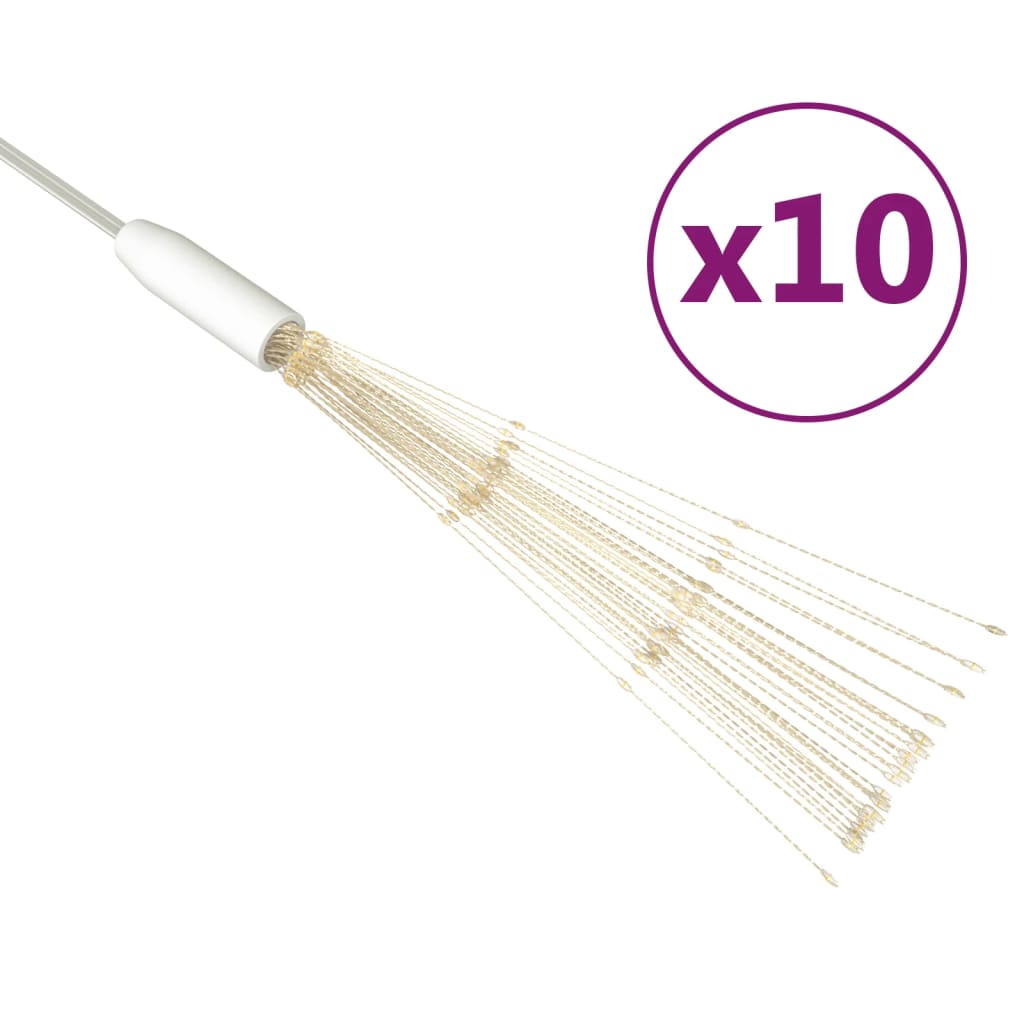 Božićna svjetla vatromet 10 kom topla bijela 20 cm 1400 LED