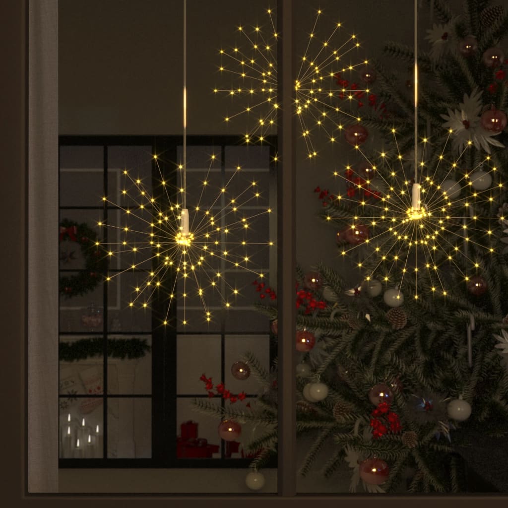 Božićna svjetla vatromet 10 kom topla bijela 20 cm 1400 LED