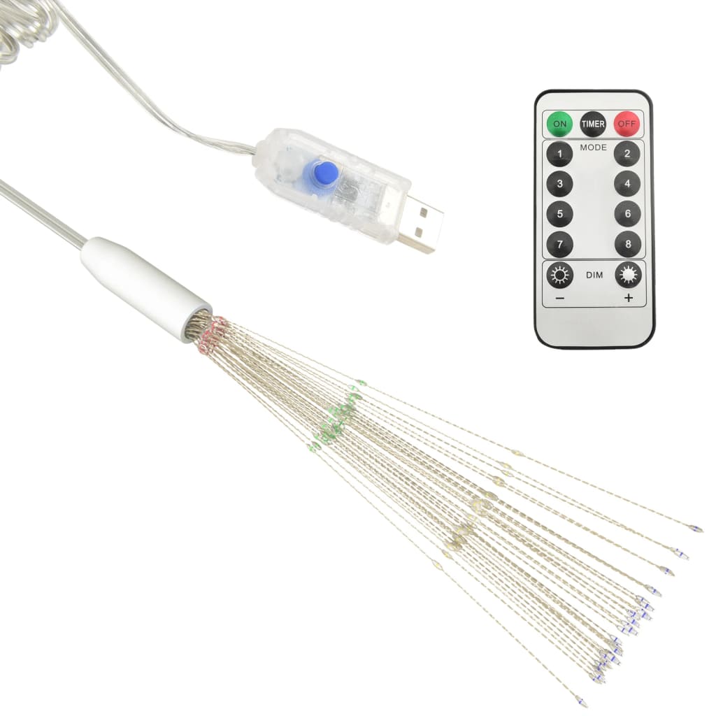Božićna svjetla izgled vatrometa 10 kom višebojna 20cm 1400 LED