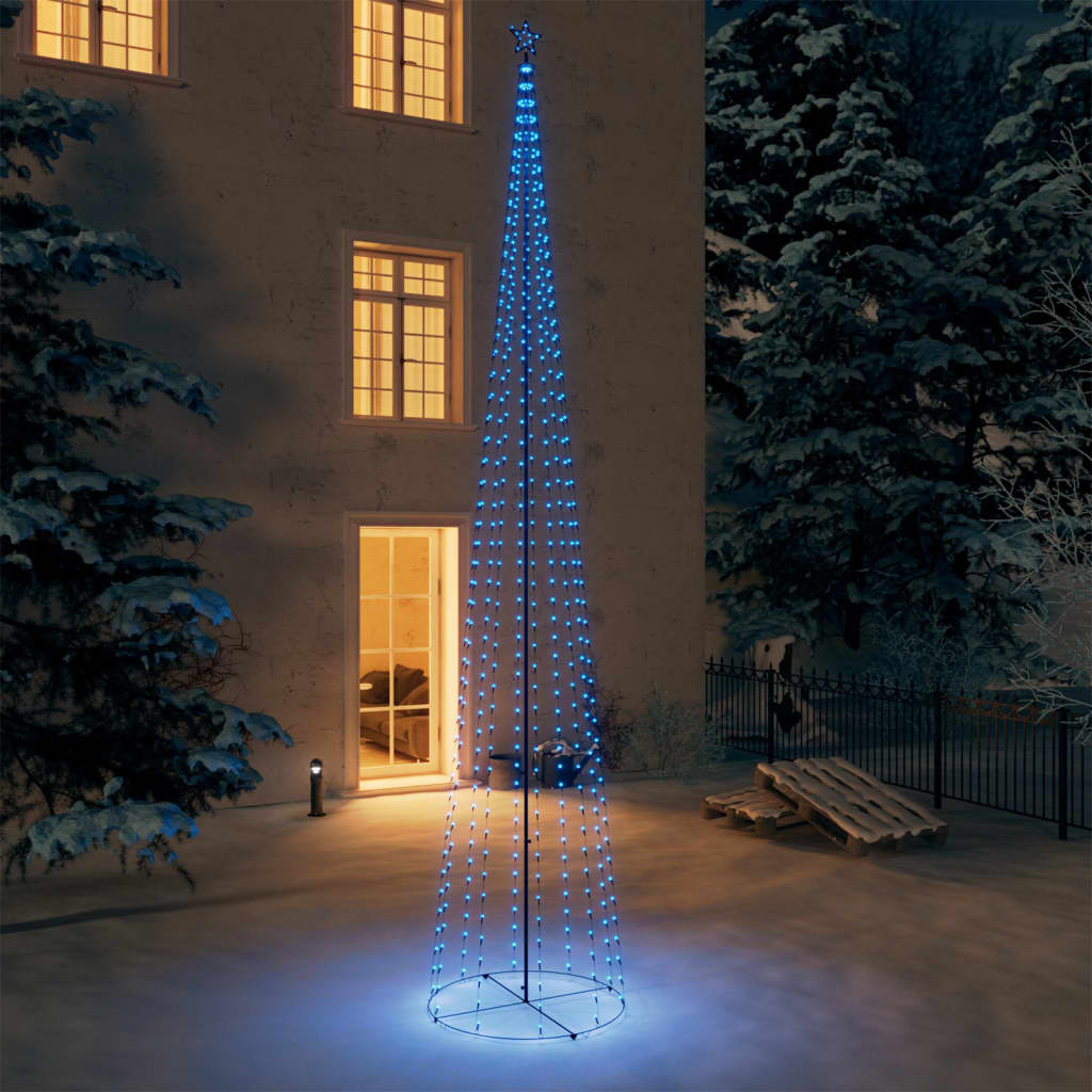 Stožasto božićno drvce sa 752 plave LED žarulje 160 x 500 cm