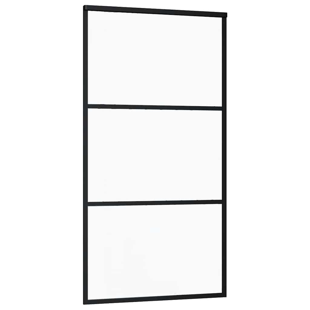 Klizna vrata od stakla ESG i aluminija 102 x 205 cm crna