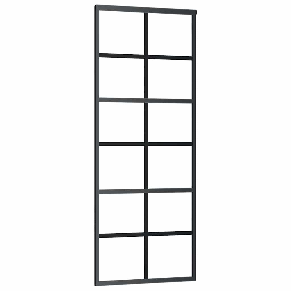 Klizna vrata od stakla ESG i aluminija 76 x 205 cm crna