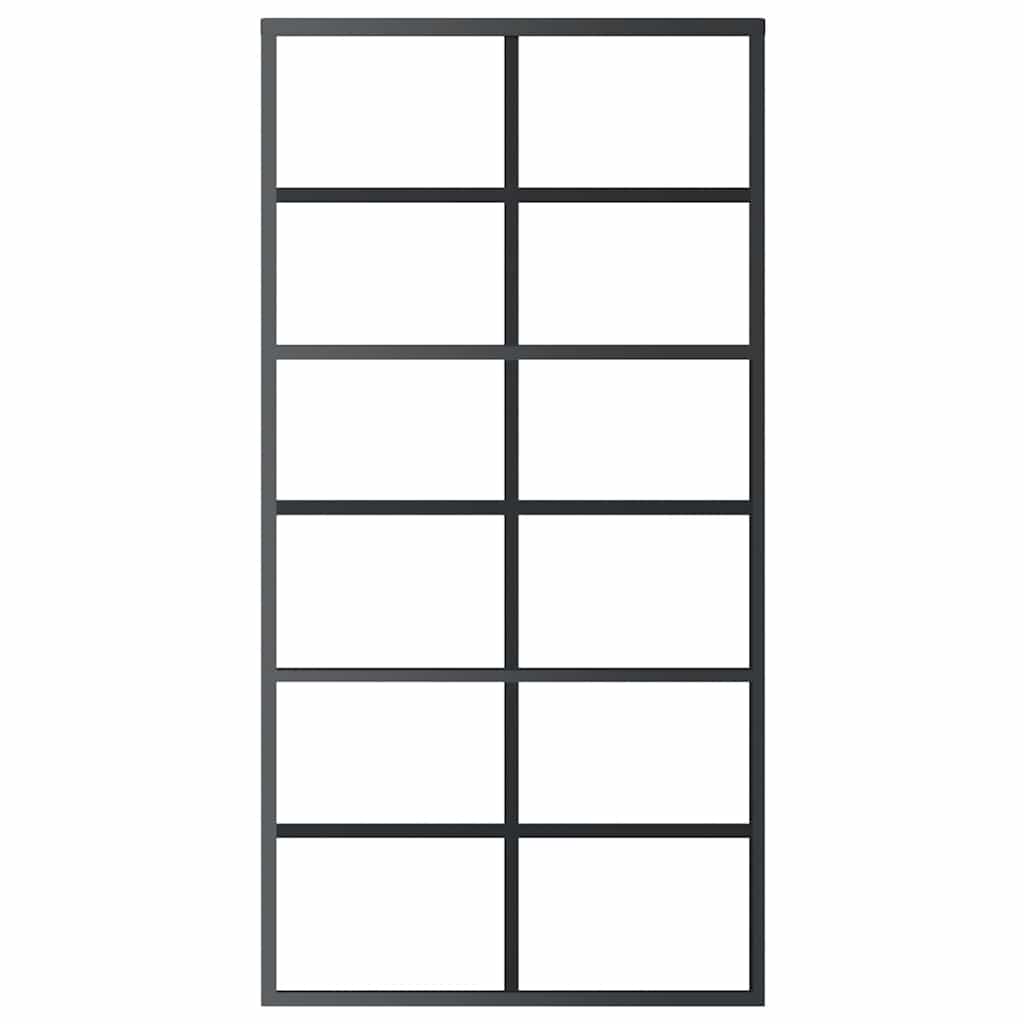 Klizna vrata od stakla ESG i aluminija 102 x 205 cm crna