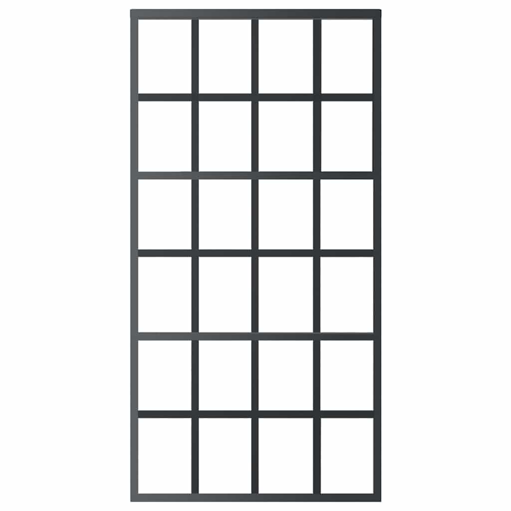 Klizna vrata od stakla ESG i aluminija 102 x 205 cm crna