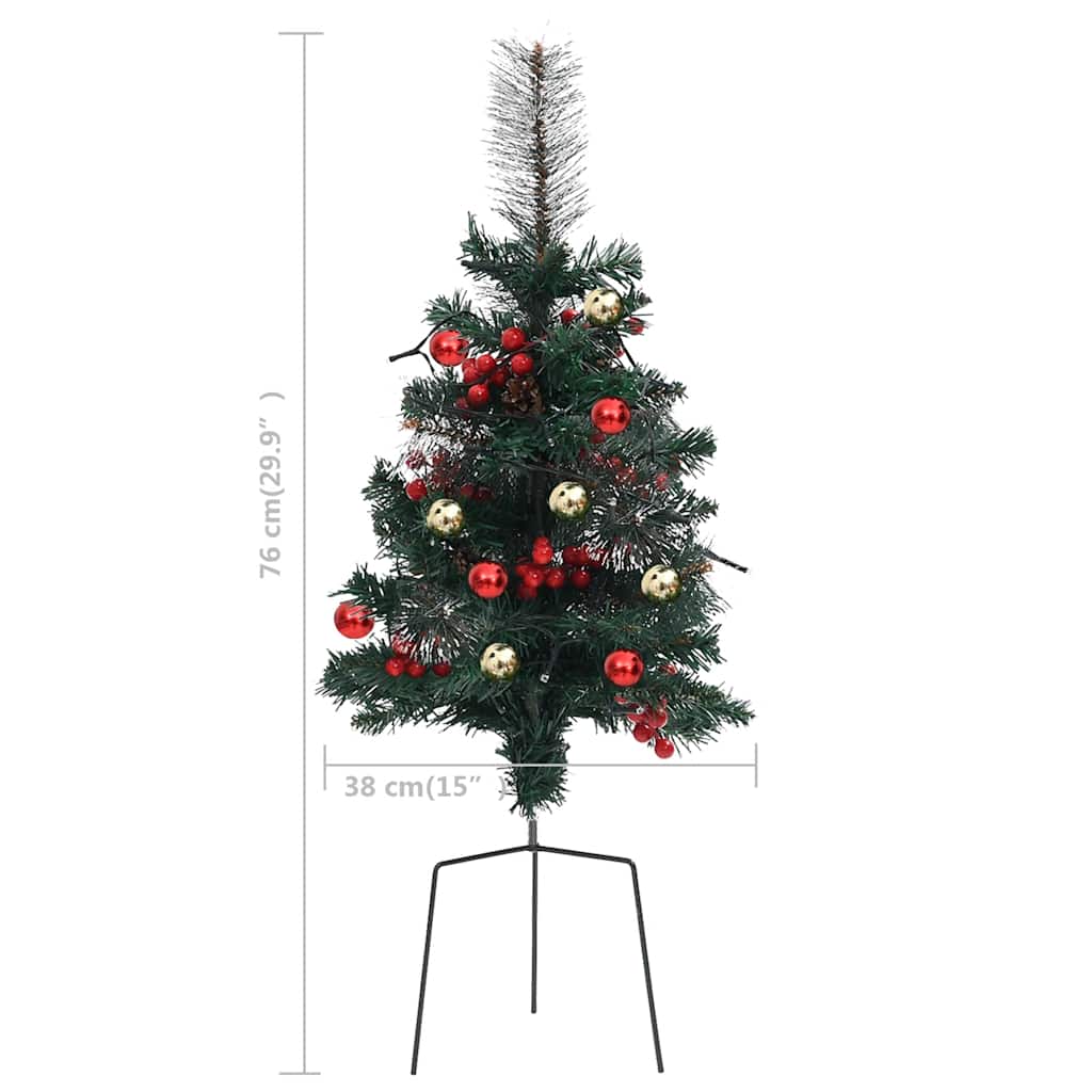 Umjetno osvijetljeno božićno drvce za stazu 2 kom 76 cm PVC