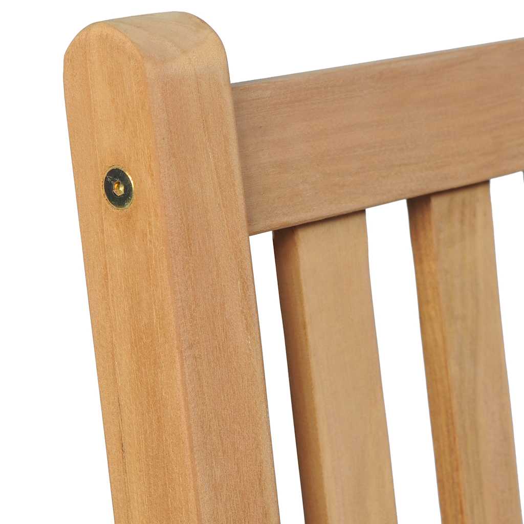 Vrtne stolice s bež jastucima 8 kom od masivne tikovine