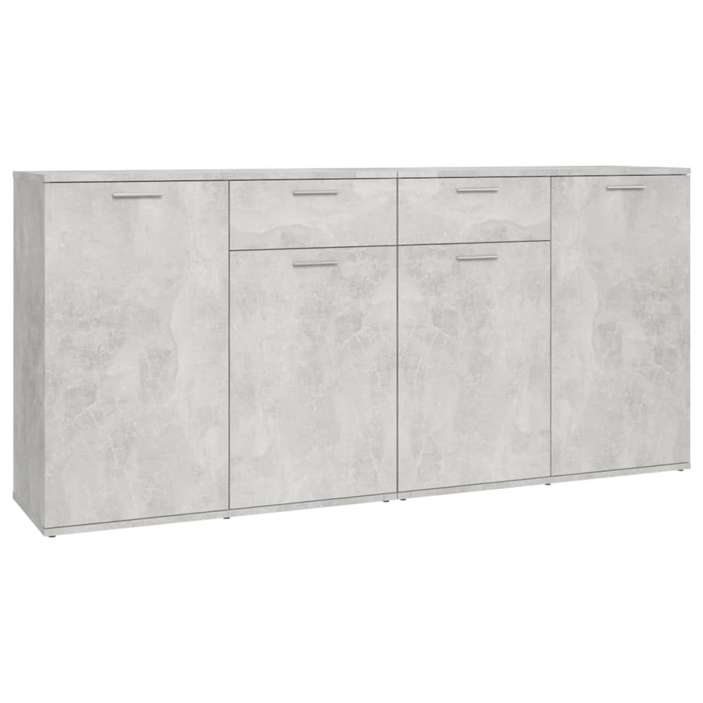 Komoda siva boja betona 160 x 36 x 75 cm od konstruiranog drva
