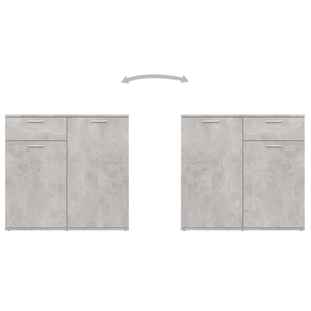 Komoda siva boja betona 160 x 36 x 75 cm od konstruiranog drva