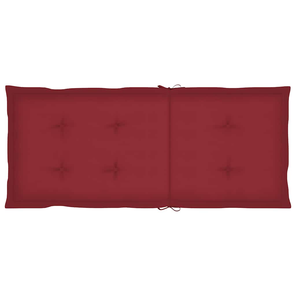 Sklopive stolice s jastucima 8 kom. Masivno bagremovo drvo Crvena 120 x 50 x 3 cm