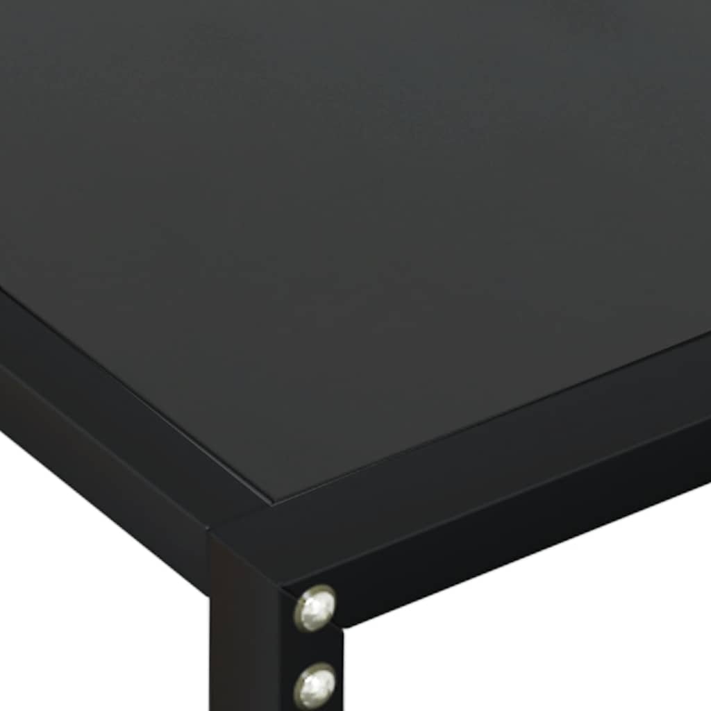 Konzolni stol crni 140 x 35 x 75,5 cm od kaljenog stakla