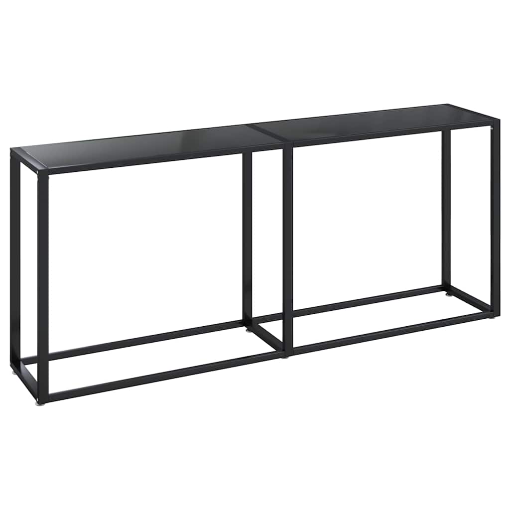 Konzolni stol crni 180 x 35 x 75,5 cm od kaljenog stakla