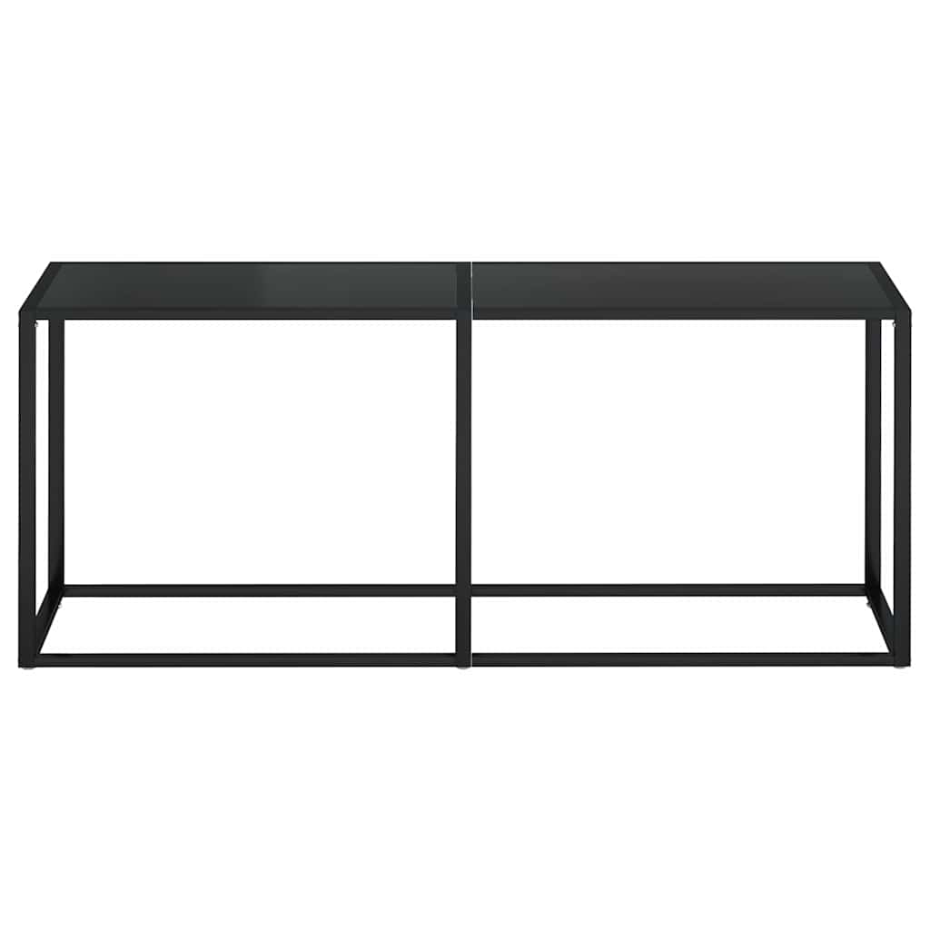Konzolni stol crni 180 x 35 x 75,5 cm od kaljenog stakla