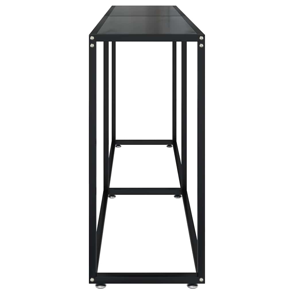 Konzolni stol crni 180 x 35 x 75,5 cm od kaljenog stakla