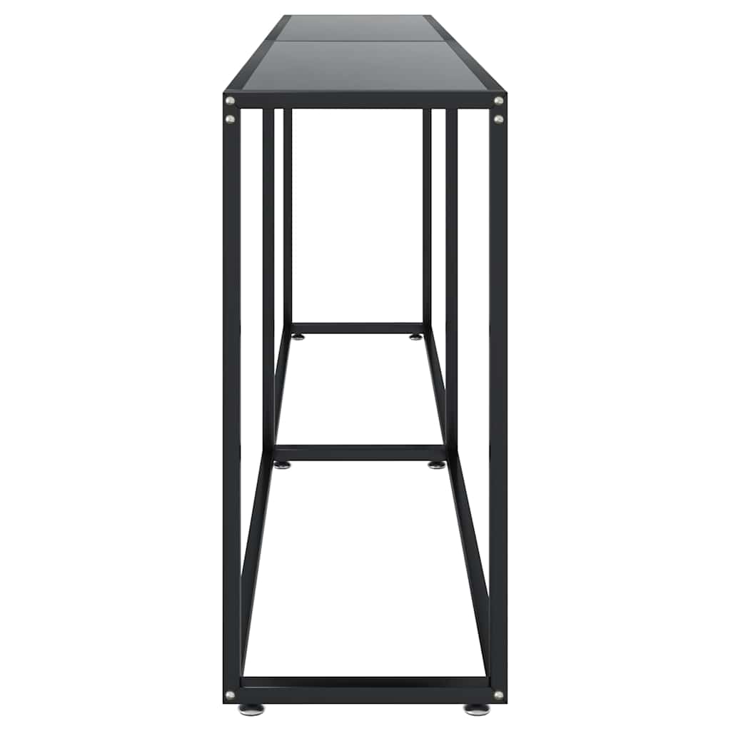 Konzolni stol crni 200 x 35 x 75,5 cm od kaljenog stakla